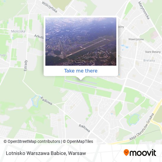 Lotnisko Warszawa Babice map