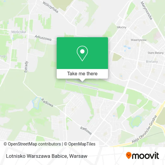 Lotnisko Warszawa Babice map