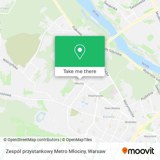 Карта Zespół przystankowy Metro Młociny