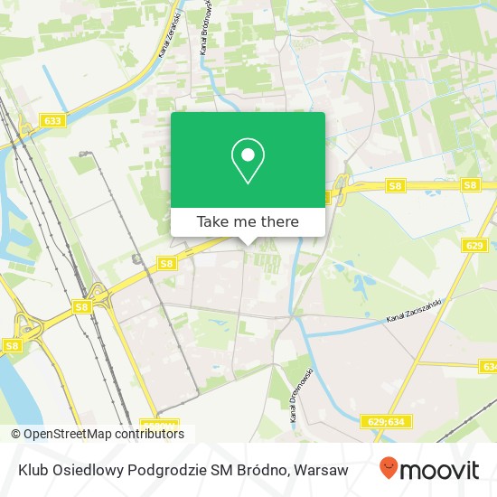 Карта Klub Osiedlowy Podgrodzie SM Bródno