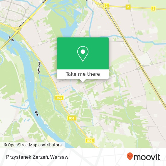 Przystanek Zerzeń map