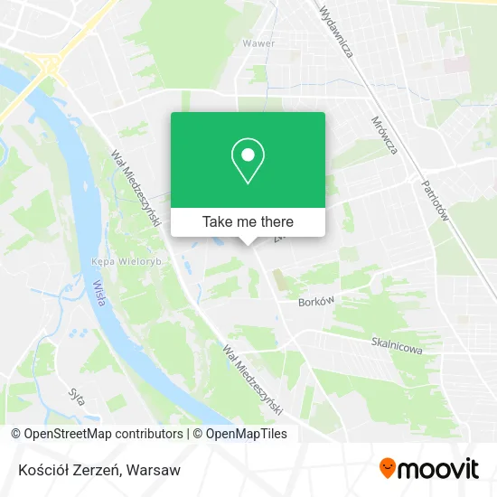 Kościół Zerzeń map