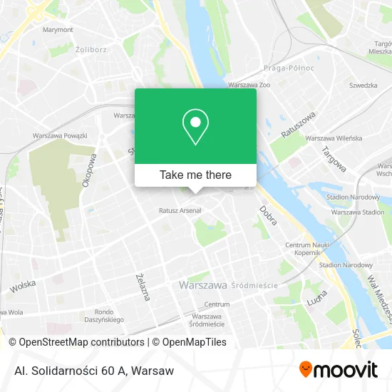 Al. Solidarności 60 A map