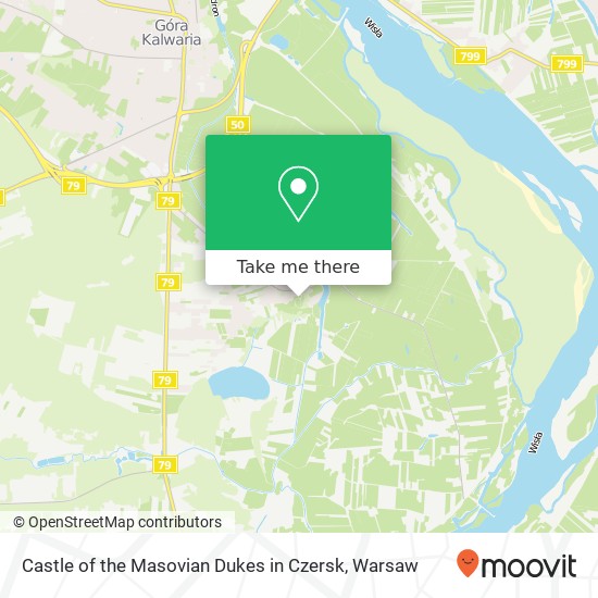 Castle of the Masovian Dukes in Czersk map