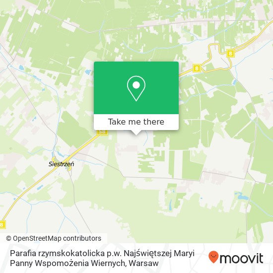 Parafia rzymskokatolicka p.w. Najświętszej Maryi Panny Wspomożenia Wiernych map