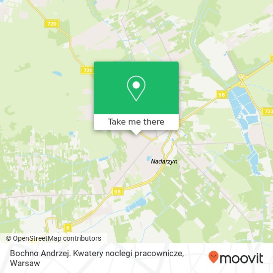 Bochno Andrzej. Kwatery  noclegi pracownicze map