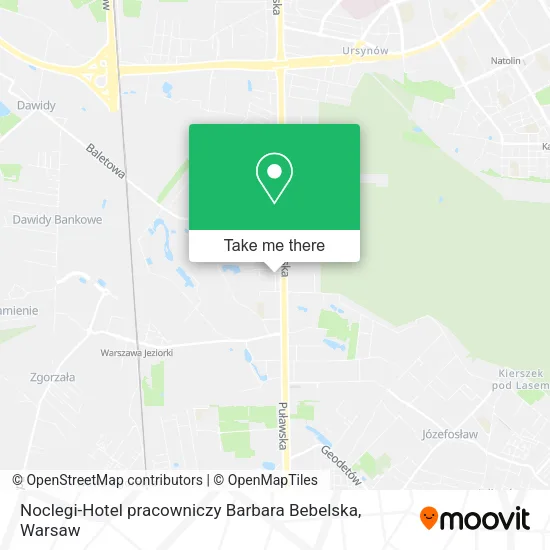 Noclegi-Hotel pracowniczy Barbara Bebelska map