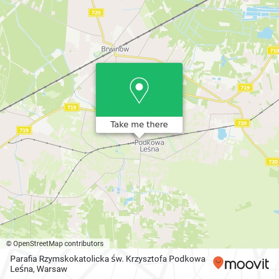 Parafia Rzymskokatolicka św. Krzysztofa Podkowa Leśna map