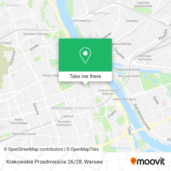 Krakowskie Przedmieście 26/28 map