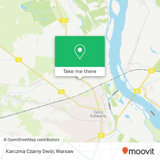 Карта Karczma Czarny Dwór, Moczydlow 7 05-530 Gora Kalwaria