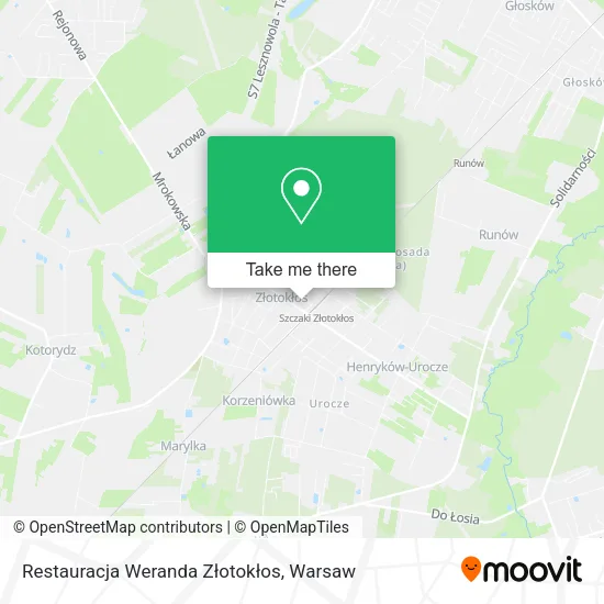 Карта Restauracja Weranda Złotokłos