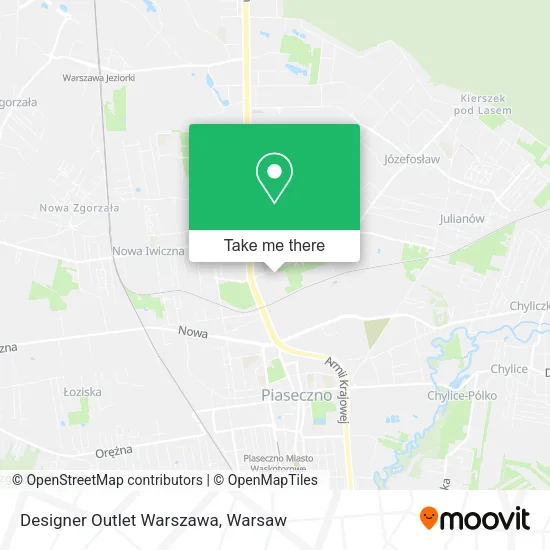 Designer Outlet Warszawa map