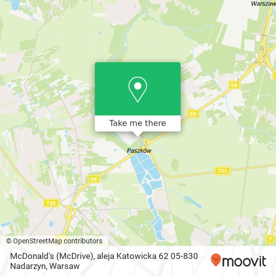 McDonald's (McDrive), aleja Katowicka 62 05-830 Nadarzyn map