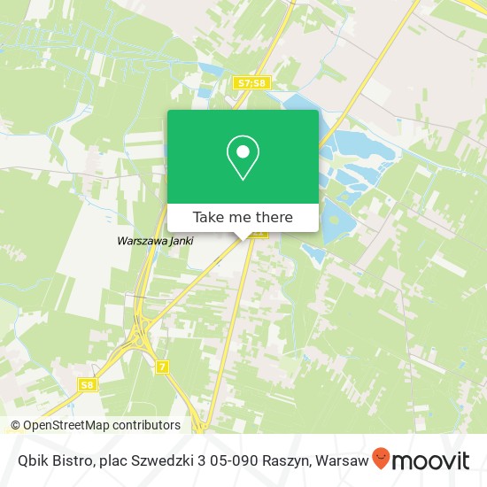 Qbik Bistro, plac Szwedzki 3 05-090 Raszyn map