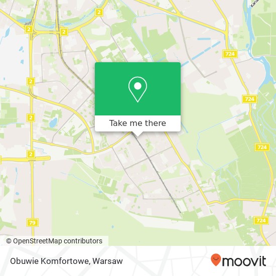 Карта Obuwie Komfortowe, aleja Komisji Edukacji Narodowej 02-797 Warszawa