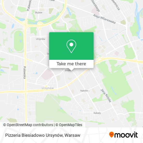 Pizzeria Biesiadowo Ursynów map