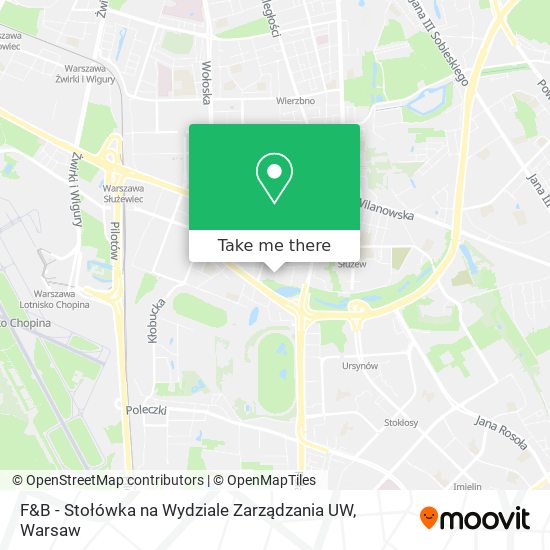 F&B - Stołówka na Wydziale Zarządzania UW map