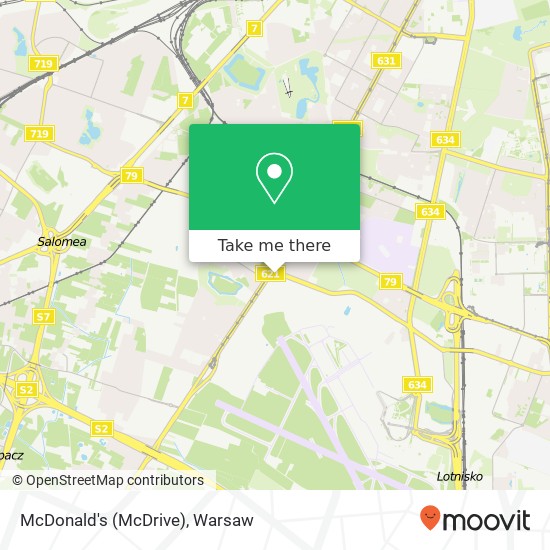 Карта McDonald's (McDrive), ulica 17 Stycznia 65 02-146 Warszawa