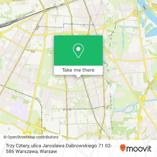 Trzy Cztery, ulica Jaroslawa Dabrowskiego 71 02-586 Warszawa map