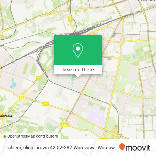 Tahlem, ulica Lirowa 42 02-387 Warszawa map