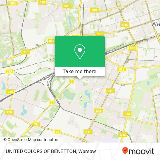 UNITED COLORS OF BENETTON, ulica Opaczewska 02-201 Warszawa map