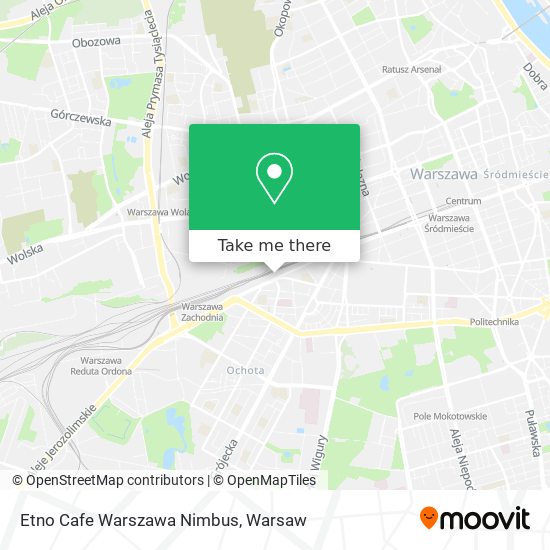 Карта Etno Cafe Warszawa Nimbus