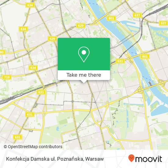 Konfekcja Damska ul. Poznańska, ulica Poznanska 00-685 Warszawa map