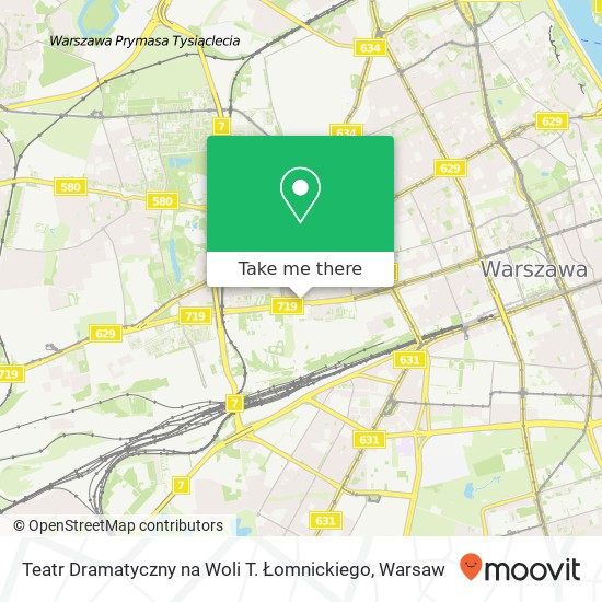 Teatr Dramatyczny na Woli T. Łomnickiego map