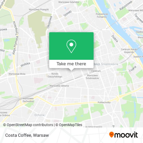 Costa Coffee map