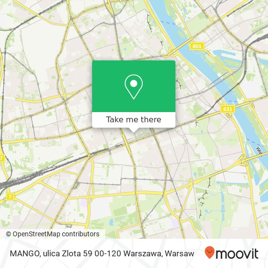 MANGO, ulica Zlota 59 00-120 Warszawa map