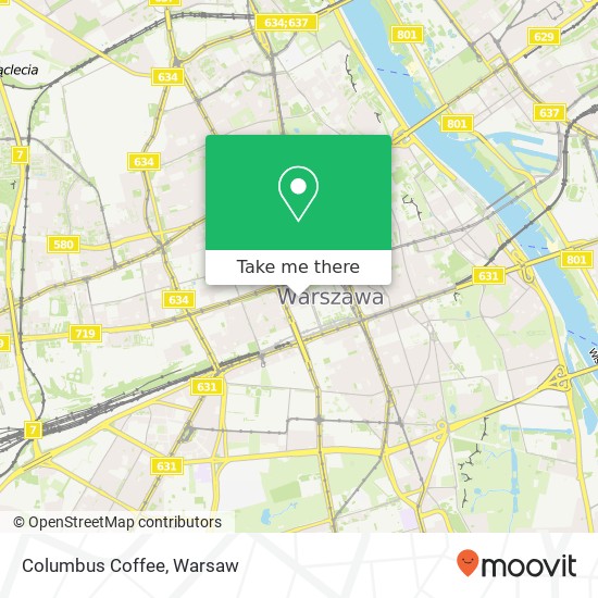 Columbus Coffee, ulica Sienna 39 00-121 Warszawa map