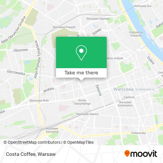 Costa Coffee map