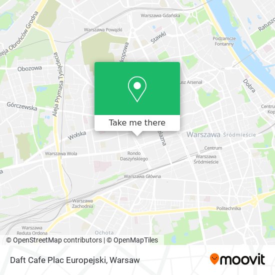 Карта Daft Cafe Plac Europejski