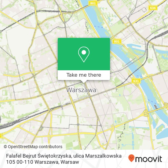 Falafel Bejrut Świętokrzyska, ulica Marszalkowska 105 00-110 Warszawa map