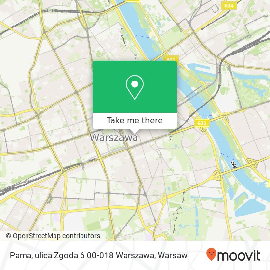 Pama, ulica Zgoda 6 00-018 Warszawa map