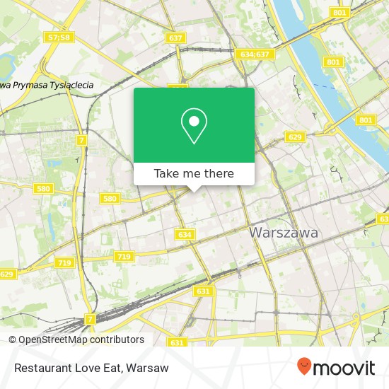 Restaurant Love Eat, ulica Ogrodowa 50A 00-876 Warszawa map