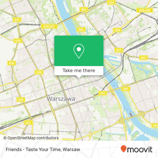 Friends - Taste Your Time, ulica Krakowskie Przedmiescie 20 / 22 00-325 Warszawa map