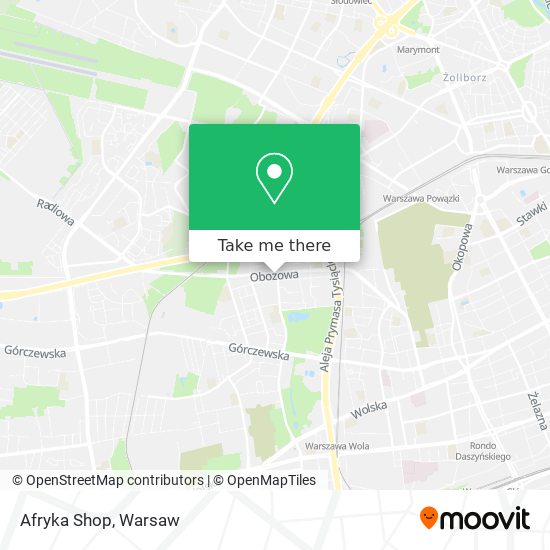 Afryka Shop map