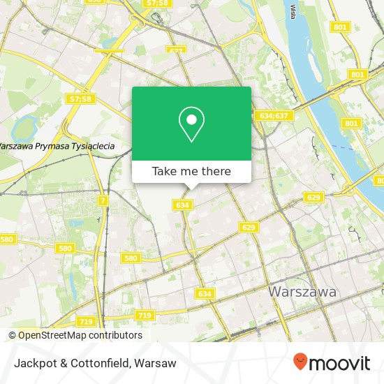 Jackpot & Cottonfield, ulica Okopowa 01-042 Warszawa map