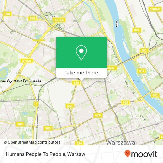 Humana People To People, aleja Jana Pawla II 00-175 Warszawa map