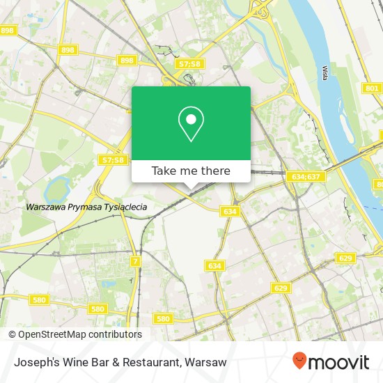 Joseph's Wine Bar & Restaurant, ulica Duchnicka 3 01-796 Warszawa map