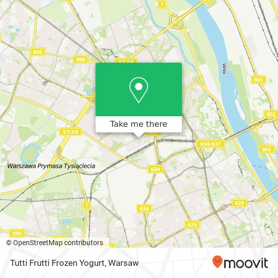 Tutti Frutti Frozen Yogurt, ulica Ludwika Rydygiera 01-793 Warszawa map