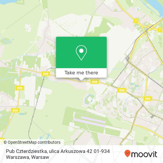 Pub Czterdziestka, ulica Arkuszowa 42 01-934 Warszawa map