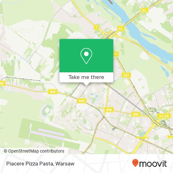 Piacere Pizza Pasta, ulica Sokratesa 11B 01-909 Warszawa map