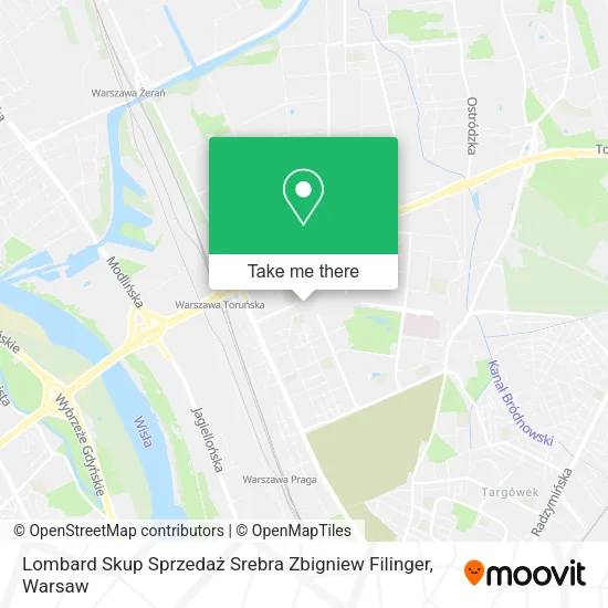 Карта Lombard Skup Sprzedaż Srebra Zbigniew Filinger