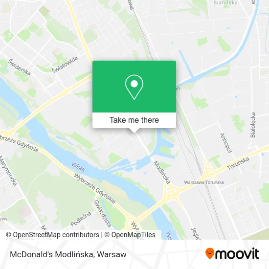 Карта McDonald's Modlińska