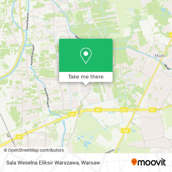 Карта Sala Weselna Eliksir Warszawa