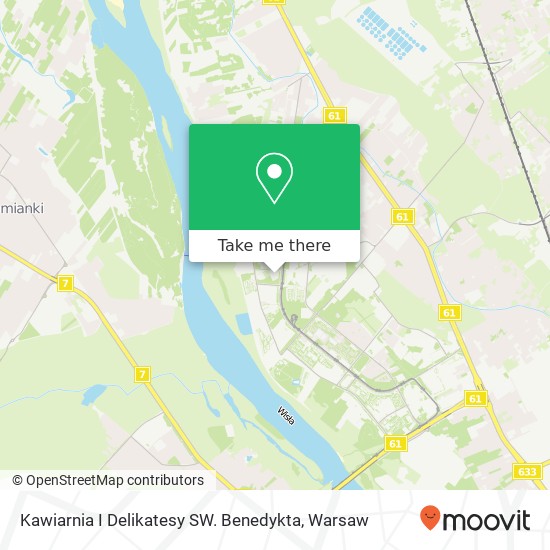 Kawiarnia I Delikatesy SW. Benedykta, ulica Swiatowida 57 03-144 Warszawa map