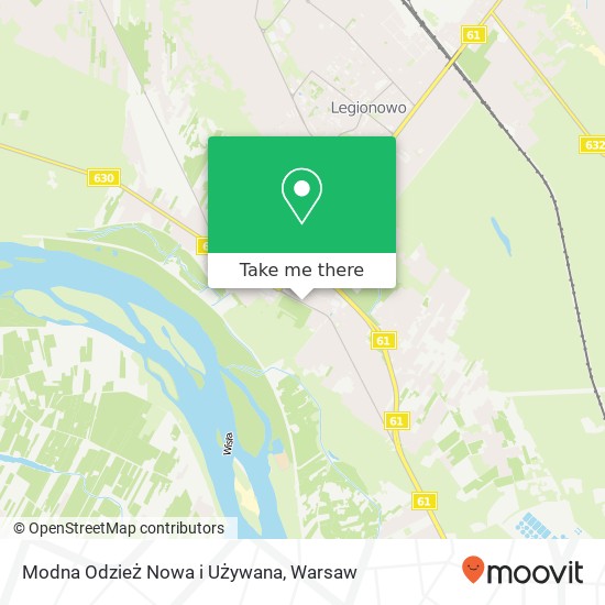 Карта Modna Odzież Nowa i Używana, ulica Modlinska 132 05-110 Jablonna