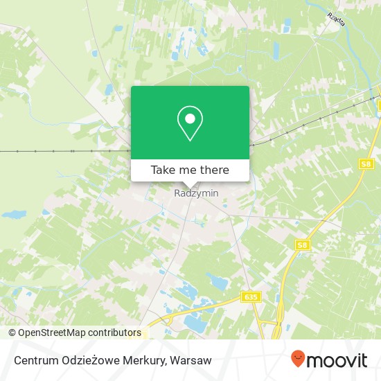 Centrum Odzieżowe Merkury, ulica Strzelcow Grodzienskich 10 05-250 Radzymin map